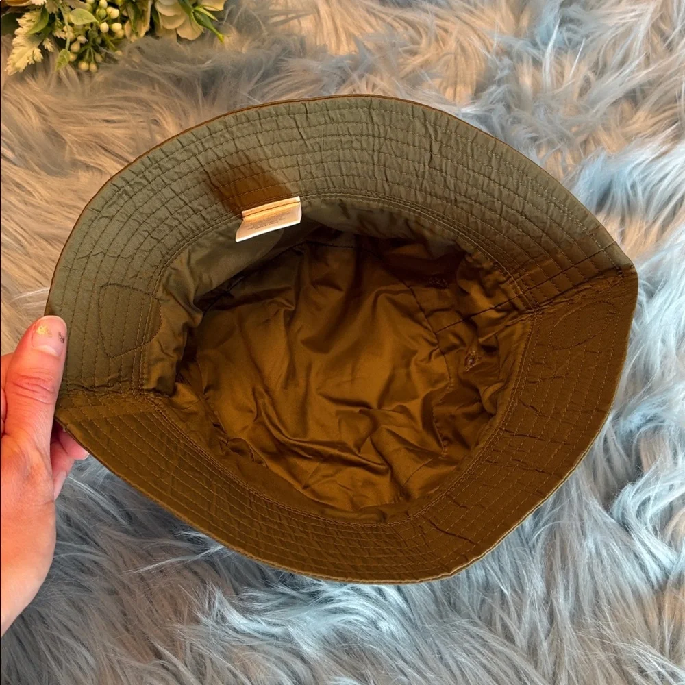 Gymboree Dirt Magnet Olive and Brown Bucket Hat with Patch sz 12-24M